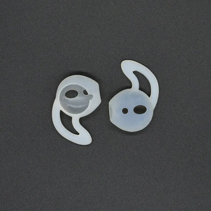 Silicone ear caps for Apple AirPods wireless earphones in multiple colours showing left and right ear options
