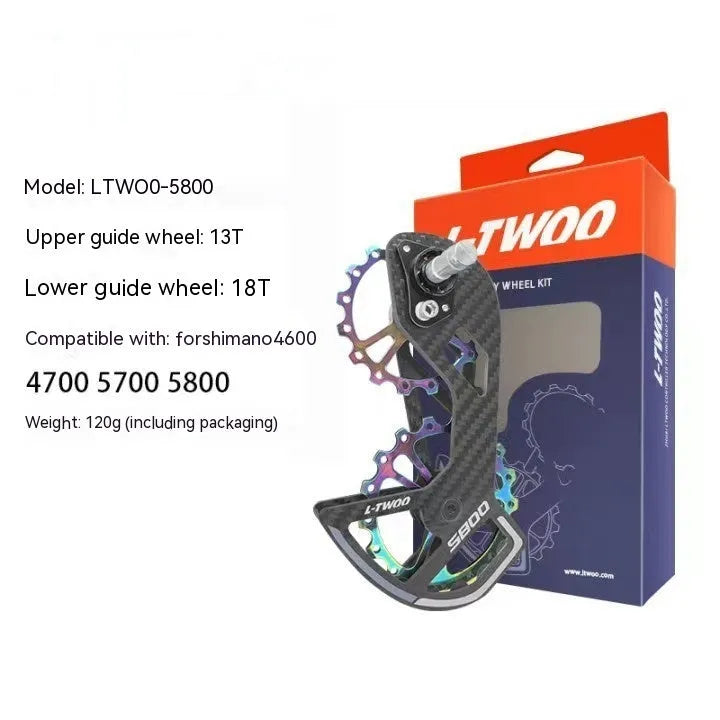 LTWOO 105 rear derailleur pulley wheel replacement for Shimano R7000 with 13T upper and 18T lower jockey wheels