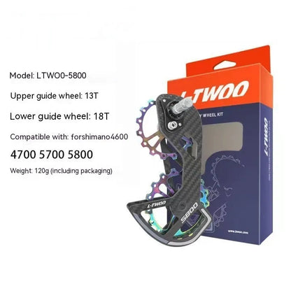 LTWOO 105 rear derailleur pulley wheel replacement for Shimano R7000 with 13T upper and 18T lower jockey wheels