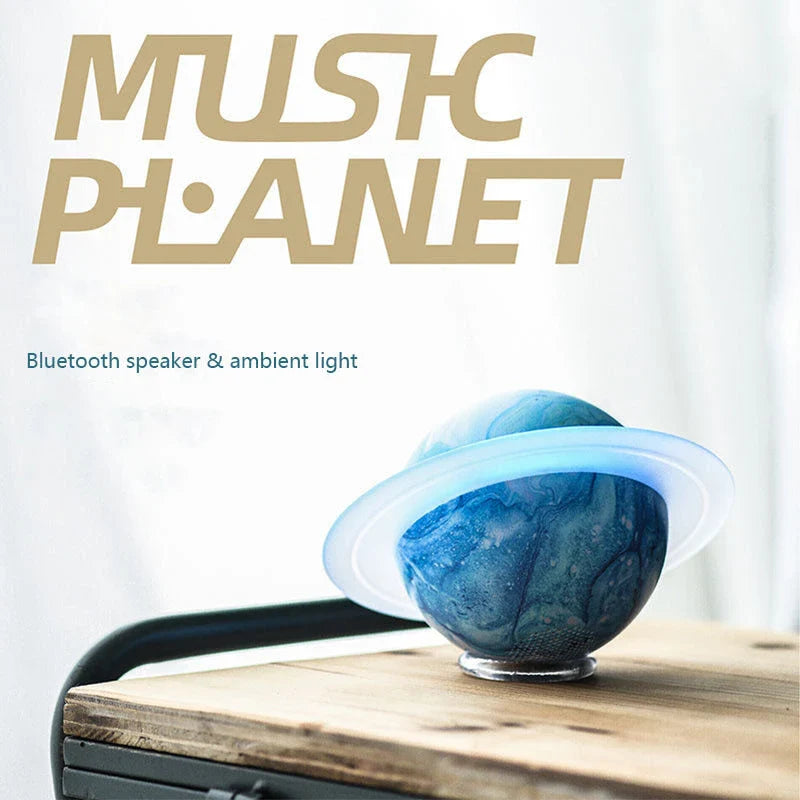 Portable Bluetooth Atmosphere Speaker with Luminous Earth Design - Delivers Rich Soundscape, Mesmerizing Lighting, and Compact Portability