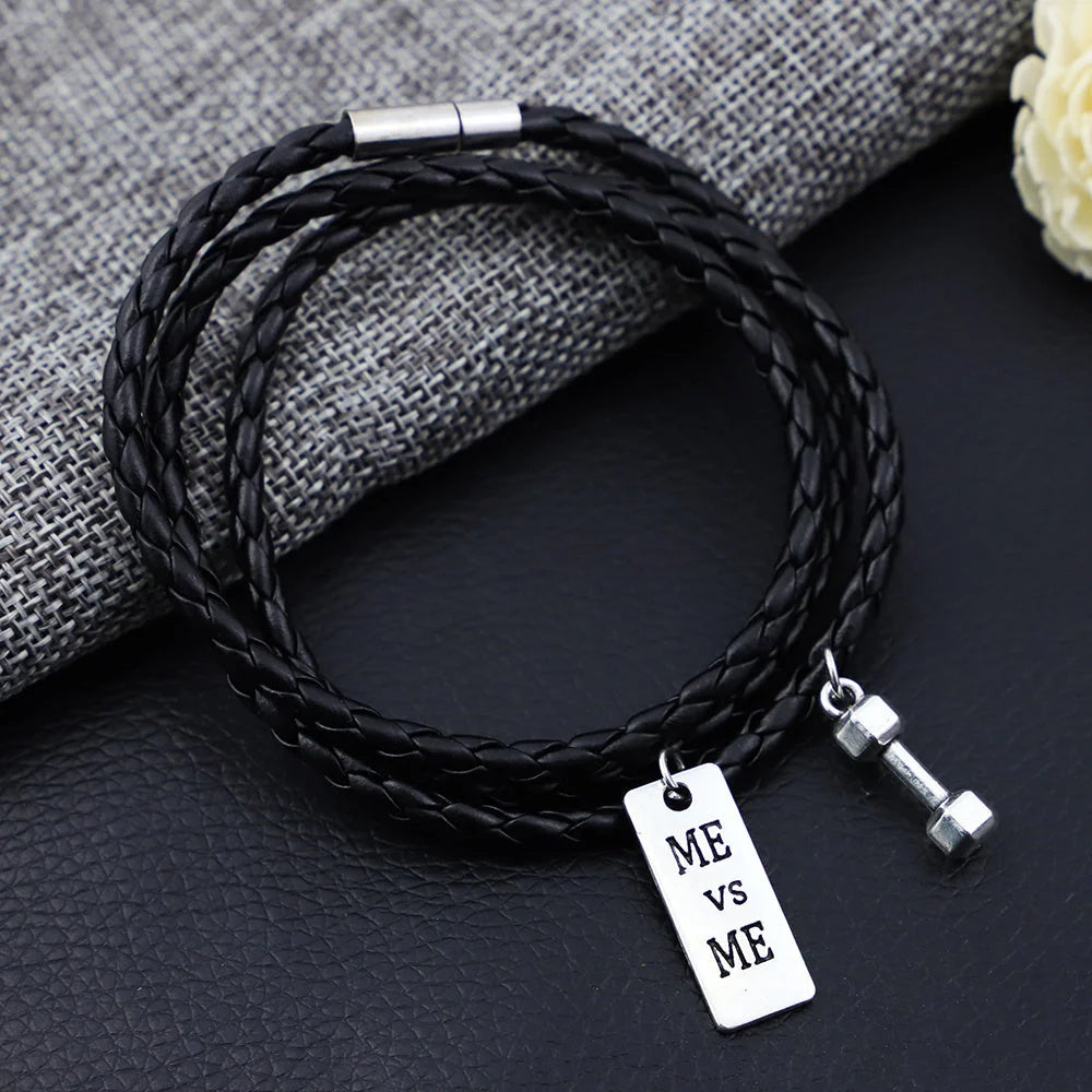 Premium woven PU rope bracelet in blue, elegant and durable accessory