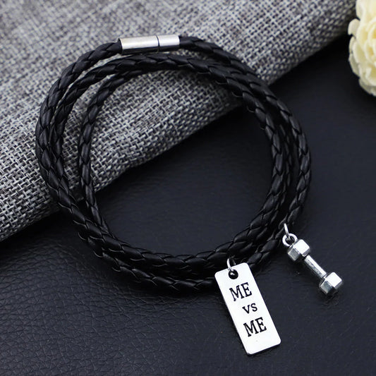 Premium woven PU rope bracelet in blue, elegant and durable accessory