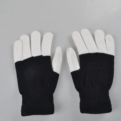 Vibrant Glow-in-the-Dark Party Gloves with Customizable Rainbow LED Lights for Dancing, Performing, and Everyday Wear