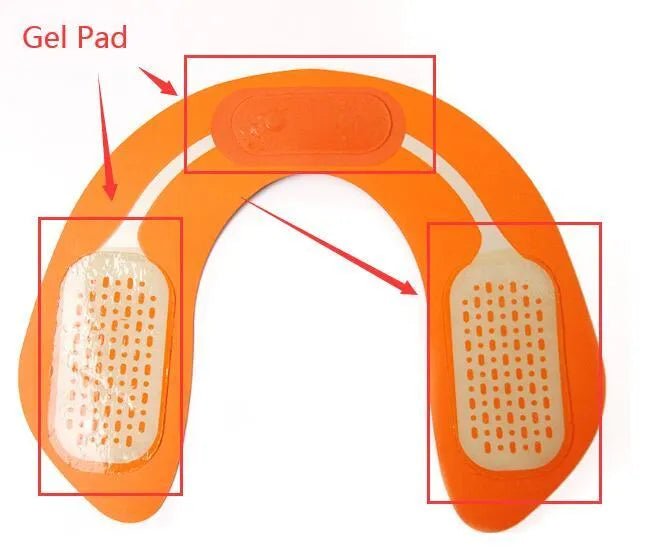 EMS hip muscle training stimulator with host unit and buttock patch for abdominal toning and buttock lifting