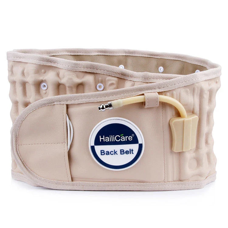 Ergonomic back support belt with adjustable lumbar traction and heat therapy for pain relief