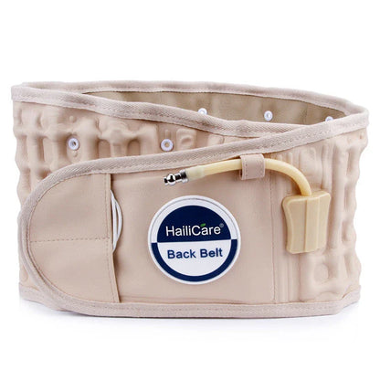 Ergonomic back support belt with adjustable lumbar traction and heat therapy for pain relief