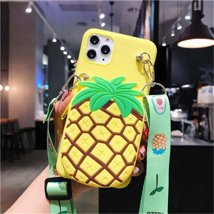 Cartoon camouflage silicone wallet case for Huawei smartphone with card slots