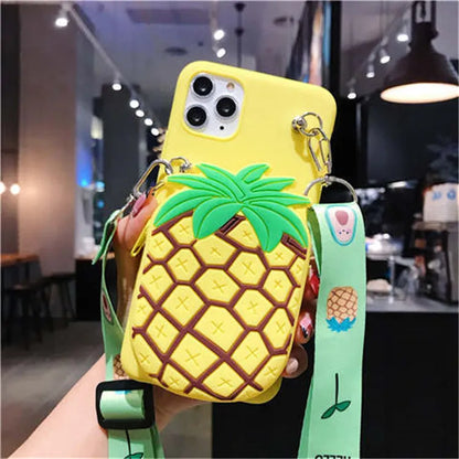 Cartoon camouflage silicone wallet case for Huawei smartphone with card slots