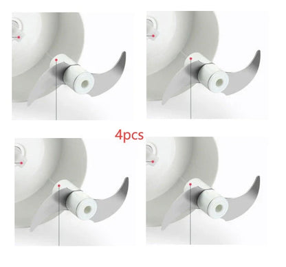 A versatile manual food chopper with self-locking blade mechanism, suitable for chopping a variety of ingredients in the kitchen.