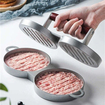 Aluminium alloy round burger press for making uniform meat patties