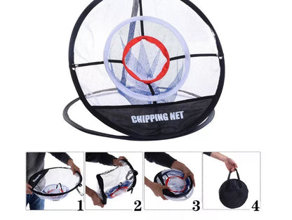 UP Indoor Outdoor Chipping Pitching Training Net in white, showing pop-up design
