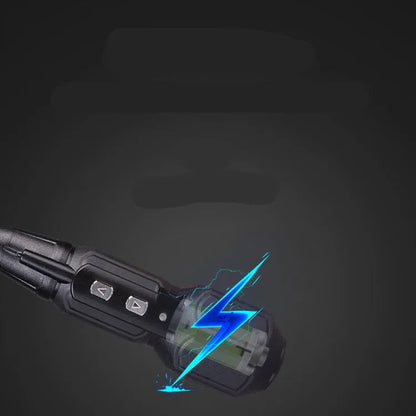 Black or blue alloy steel electric screwdriver with straight handle and rechargeable lithium battery