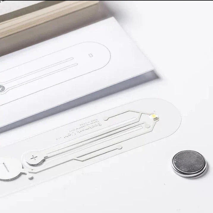 Foldable LED Bookmark Light for Reading - Premium Polycarbonate Construction, Long-Lasting Battery, Warm 4000K Illumination