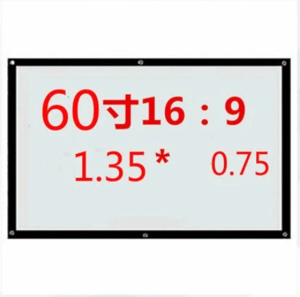 Custom polyester projector screen curtain for home cinema, available in various sizes