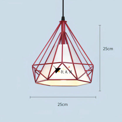 Wrought iron diamond chandelier in black, adjustable to 1.2m height for 10-15㎡ rooms with 80,000-hour LED
