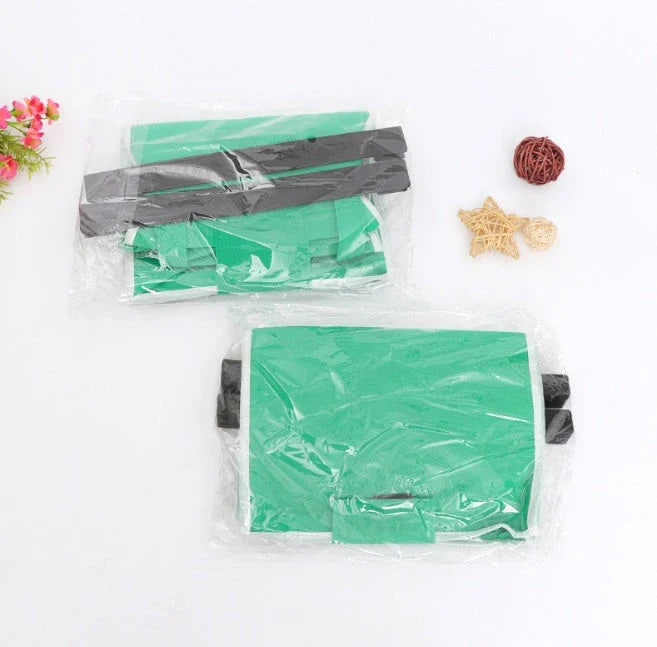 Eco-Friendly Foldaway Reusable Shopping Bag in Green - Durable, Mould-Resistant Cloth Tote with Generous 40-Pound Capacity