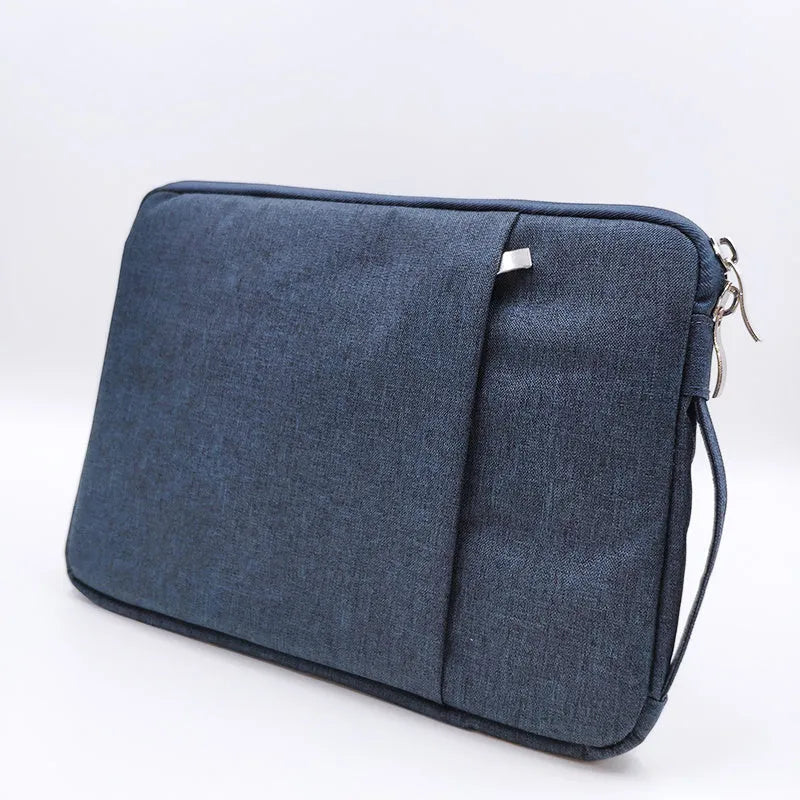 Leather tablet case for 12.9-inch devices with thickened anti-fall protection in waterproof canvas material