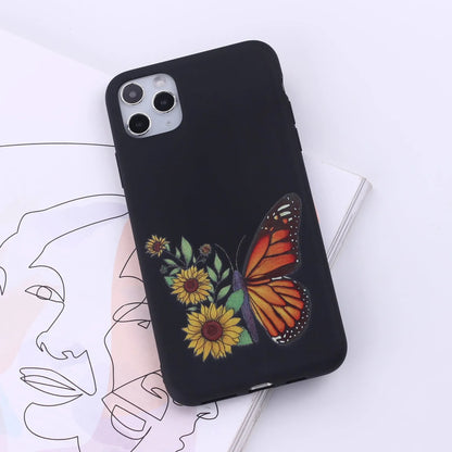 A selection of colourful TPU back cover cases for various Apple iPhone models.
