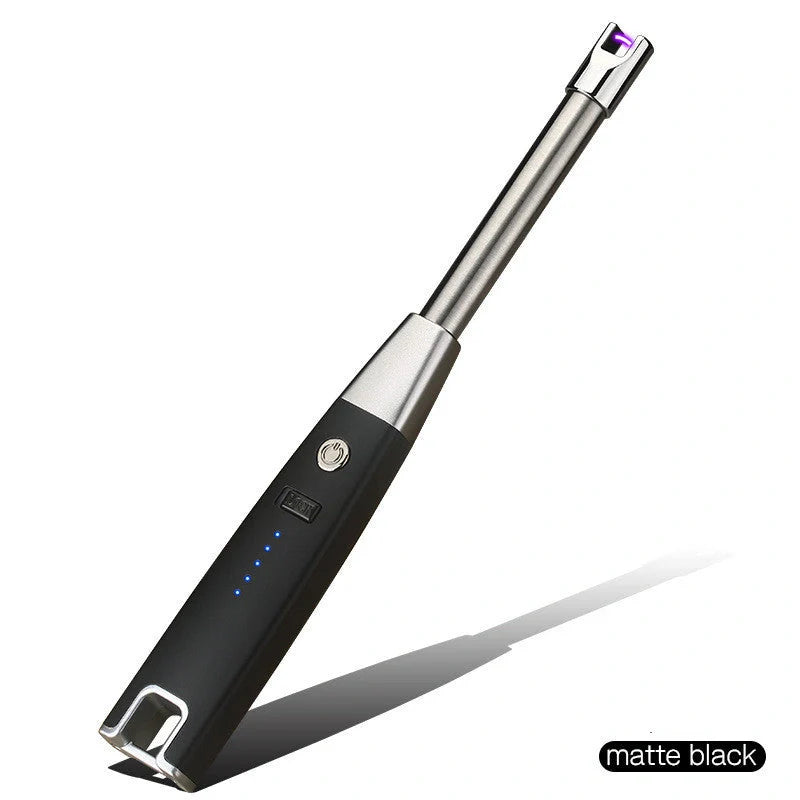 USB rechargeable plasma windproof lighter in various colours with bottle opener and keychain features