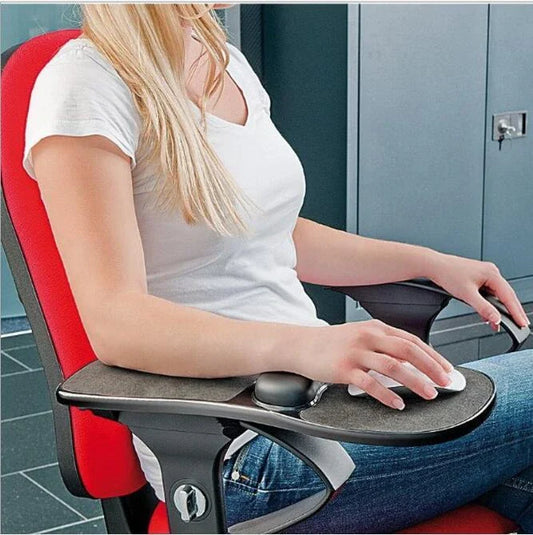 Ergonomic computer armrest mouse pad with adjustable design and memory foam wrist support for improved posture and reduced strain
