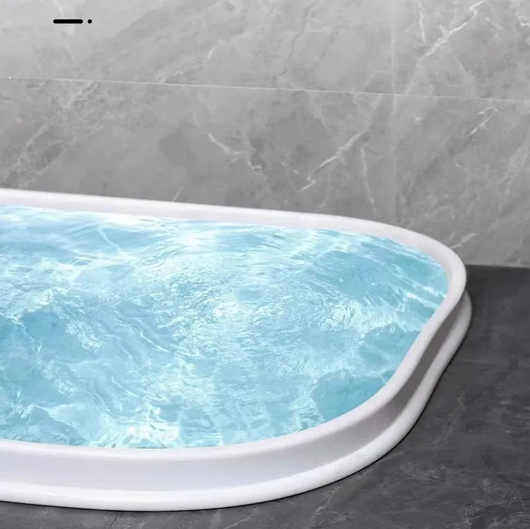Flexible TPE waterproof strip for bathroom floor water blocking in black, grey or white colours