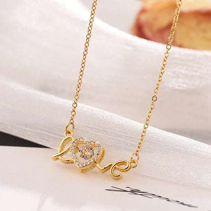 Fashionable titanium steel necklace with a sleek and modern design, a perfect accessory for the stylish woman