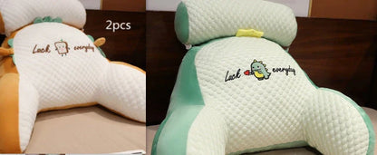 A cozy lumbar support cushion with a soft, breathable design for comfortable back and posture support