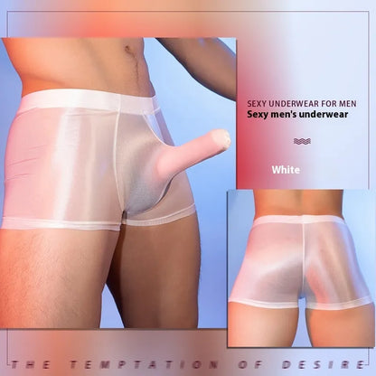 Men's red seamless boxer shorts with a mid-waist design and no visible interior stitching.