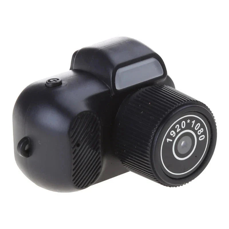 Compact retro-style mini camera with 1080p HD video and photo capture capabilities, portable and versatile for indoor, outdoor, and travel use