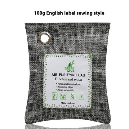 Bamboo charcoal formaldehyde removal bags in sewing style packaging for household air purification