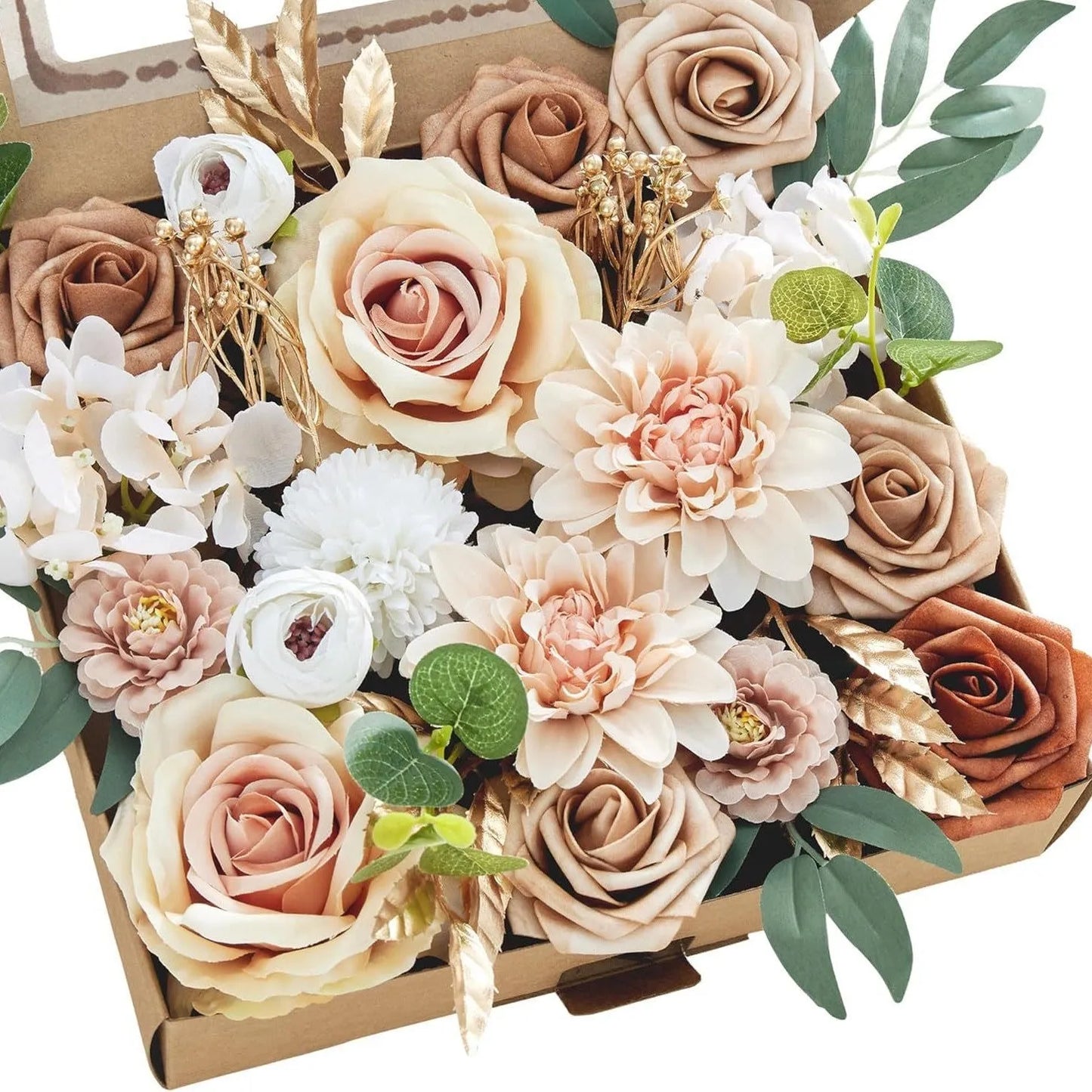 Artificial silk rose bouquet wedding table decoration in soft PVC with embossing detail