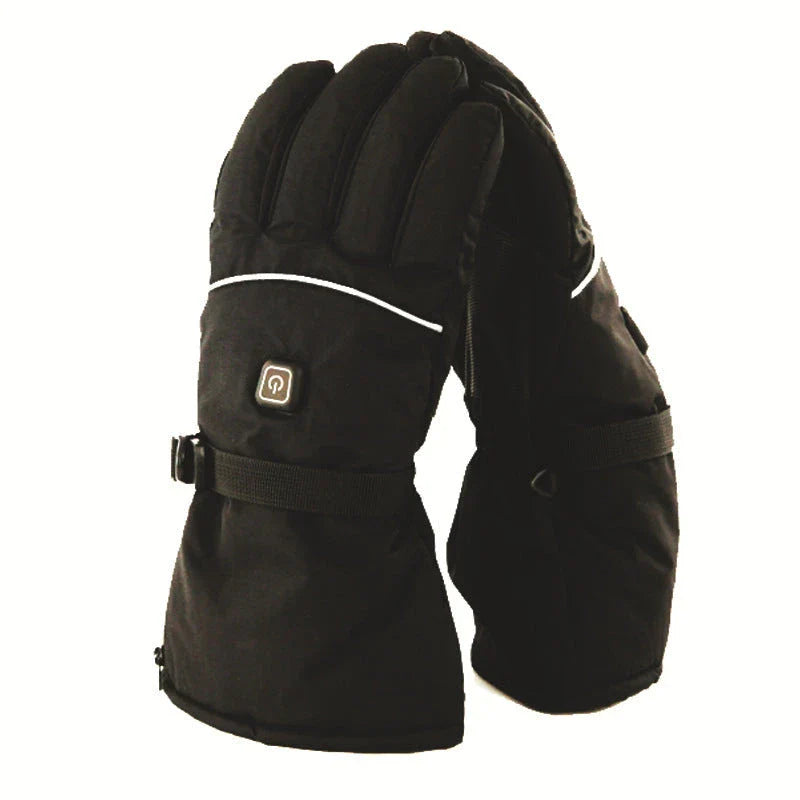 Three-Stage Temperature Regulating Electric Heating Gloves with PU leather palm, velvet lining, and discreet battery compartment