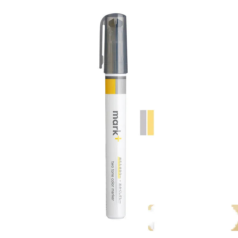 Mark+ series fibre marker pen in six colours: green, grey blue, grey pink, grey yellow, pink, yellow.