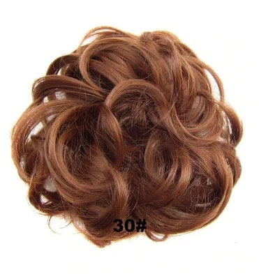 Hair ring wig in various colours from 1# to Burg, showing synthetic fibres and natural hairline for temporary styling