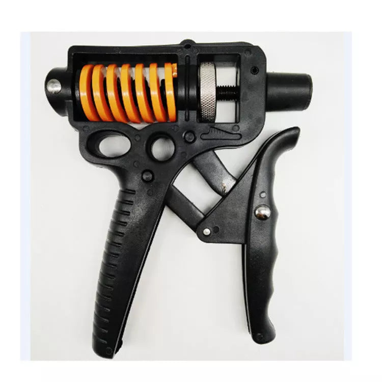 Adjustable finger trainer in black for grip strength and health massage