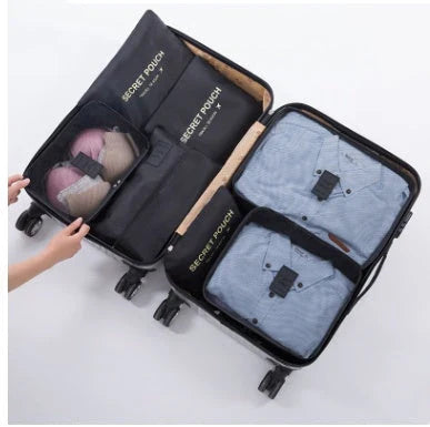 High-quality 6-in-1 waterproof travel organizer cubes in various colors for efficient packing and organization