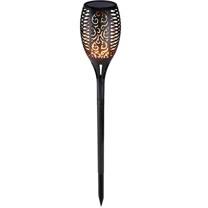 Solar flickering tiki torch light, 120cm height, IP65 outdoor garden spotlight with 12-51 LEDs