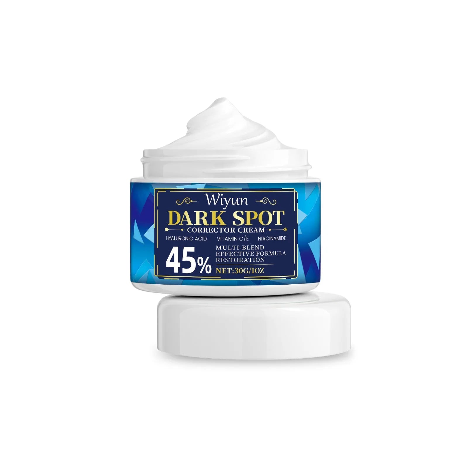 30g dark spot corrector cream jar with vitamin C and hyaluronic acid formula