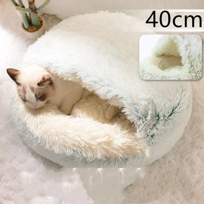 Cozy All-in-One Pet Bed in various colors and sizes, providing a plush and comfortable retreat for cats and dogs