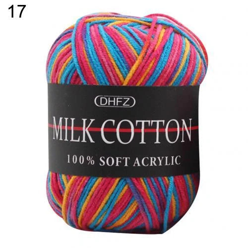 Vibrant multi-color jacquard knitting yarn for cosy handmade creations