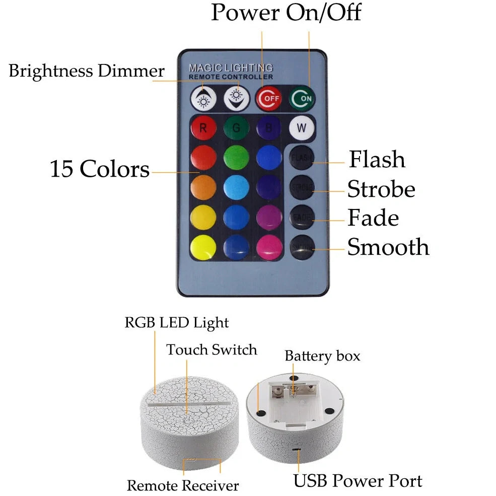 3D cute bear LED night light in colorful acrylic shade, 10cm height for home corridor use