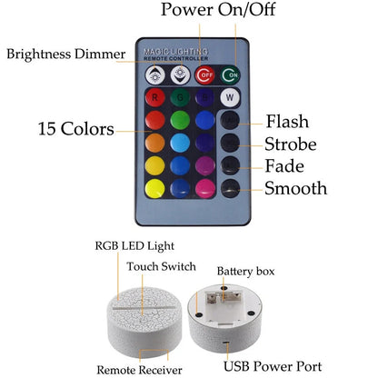3D cute bear LED night light in colorful acrylic shade, 10cm height for home corridor use