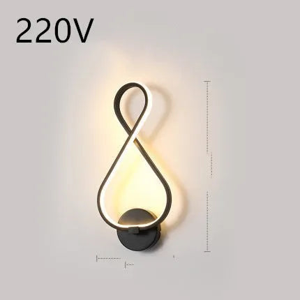 Minimalist Nordic style LED wall mounted bedside lamp with a silicone shade and touch button.
