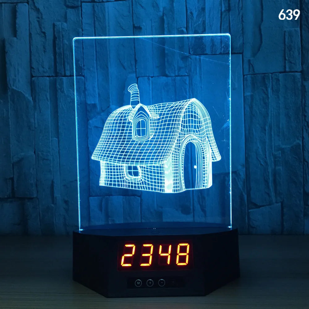 Glowing 3D dolphin LED night light with wireless charging base and remote control on bedside table