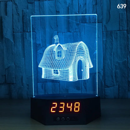Glowing 3D dolphin LED night light with wireless charging base and remote control on bedside table