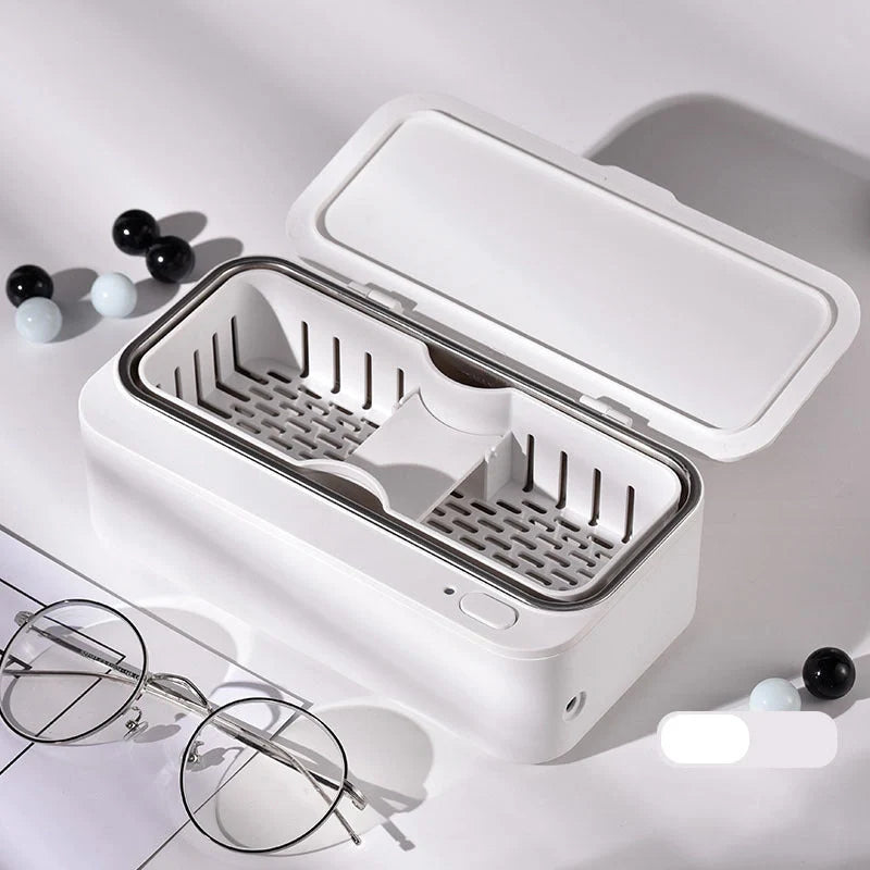 EraClean Ultrasonic Cleaning Machine in Snow Mountain White, Peach Powder, and Lime Green