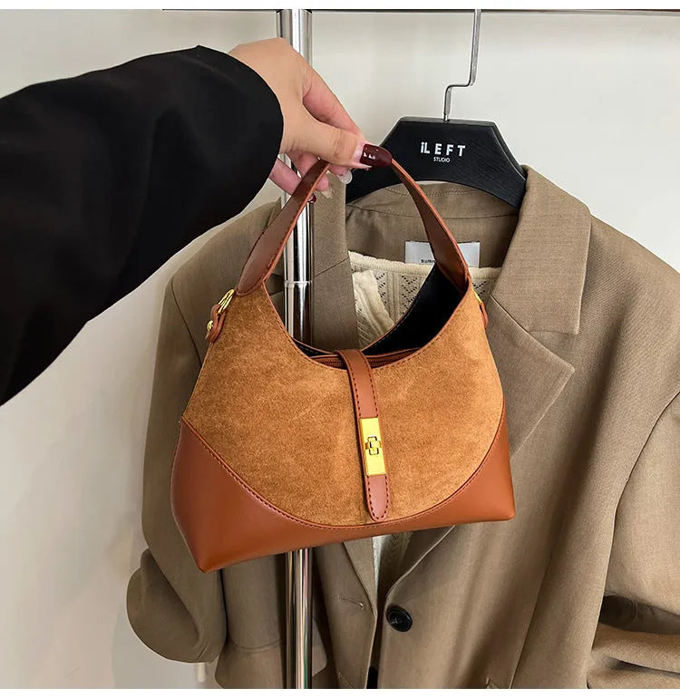 Nylon shoulder messenger bag with single strap, sandwich pocket, and zipper changing bag in red, brown, coffee, or black