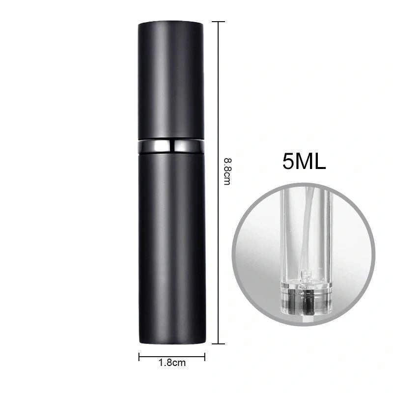 Compact perfume vaporizer in various colours with leak-proof design