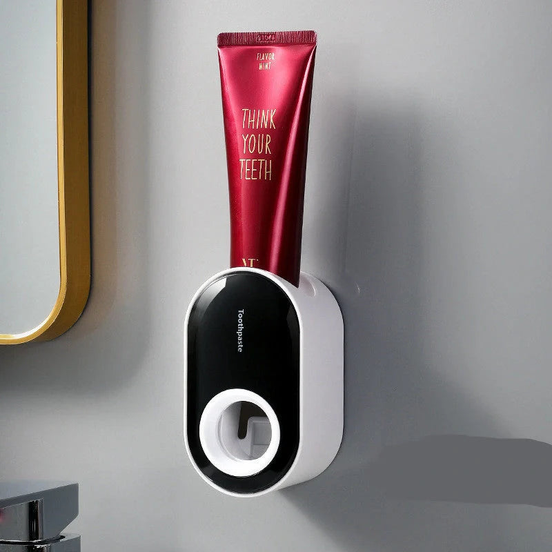 Automatic Wall-mounted Toothpaste Squeezer in multiple colors for efficient dispensing