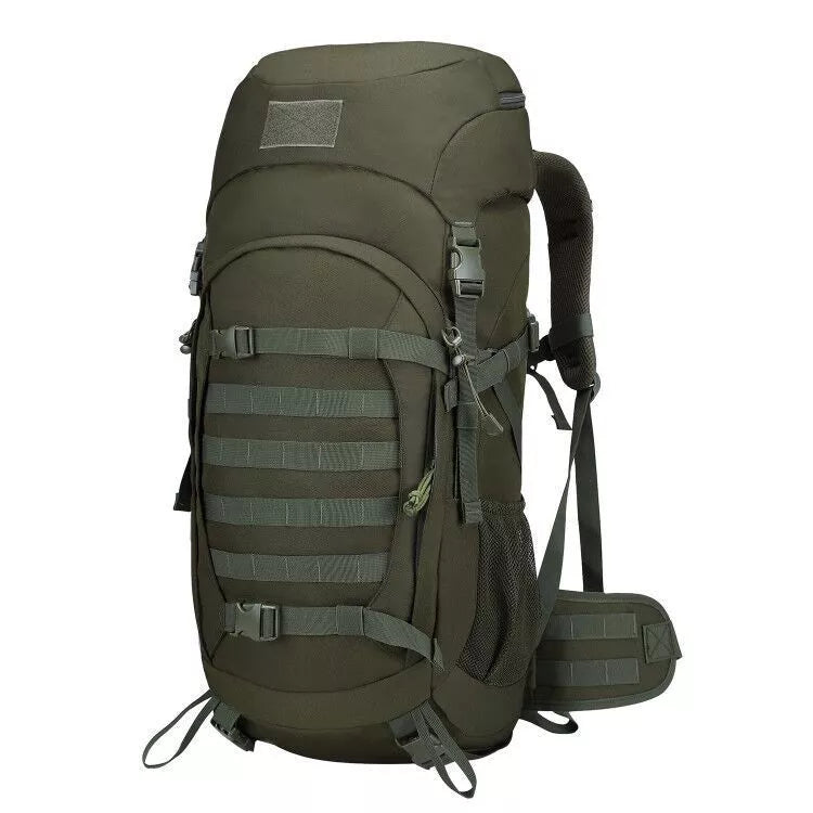 Outdoor sports large capacity backpack in khaki, army green, camouflage, and black